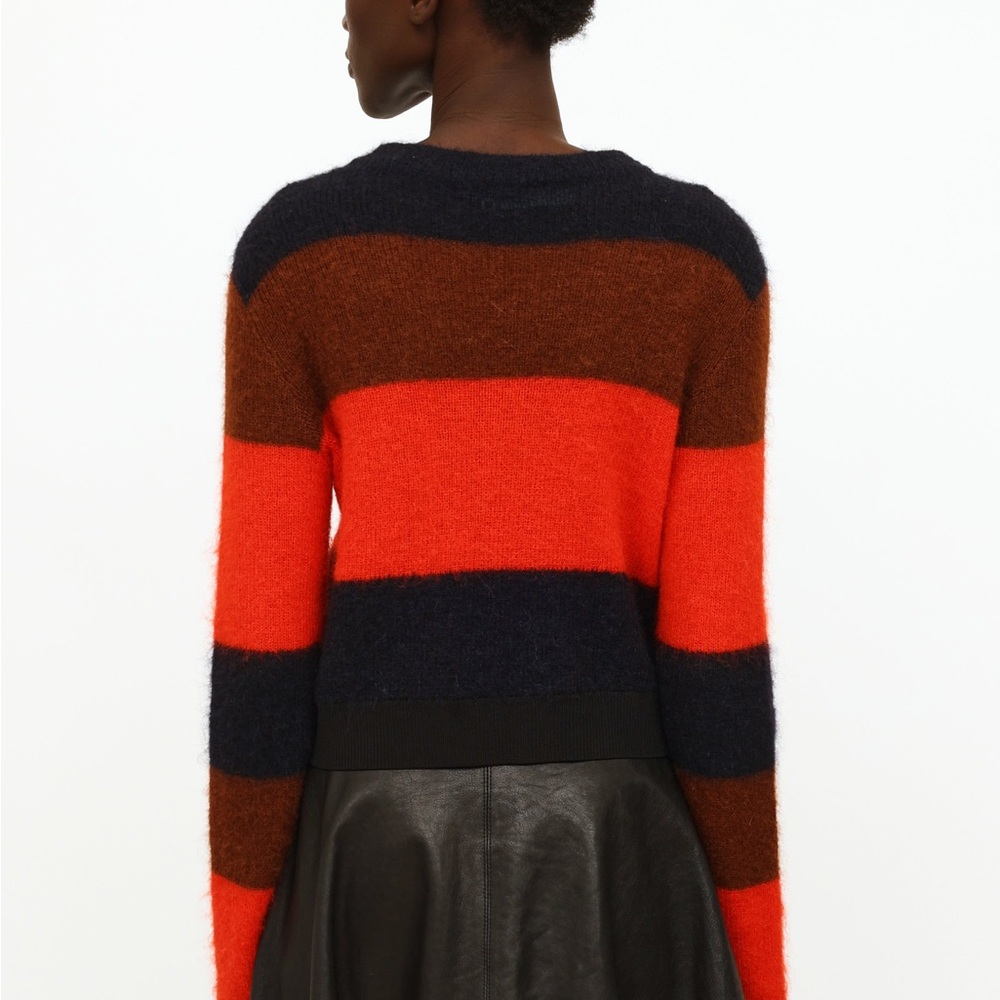 Rag & Bone Navy Brown & Red Alpaca Sweater